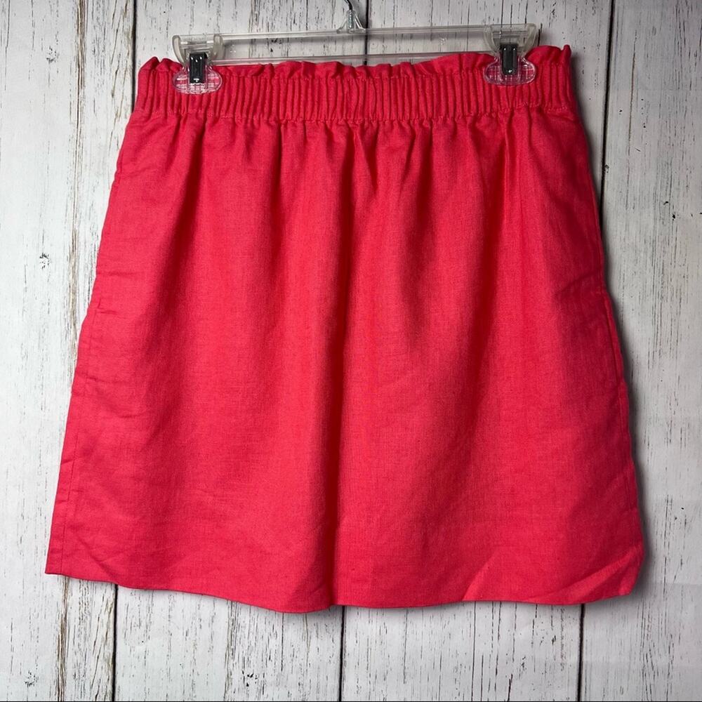 J.CREW Factory Orange Pull On Side Walk Mini Short Skirt Sz 4